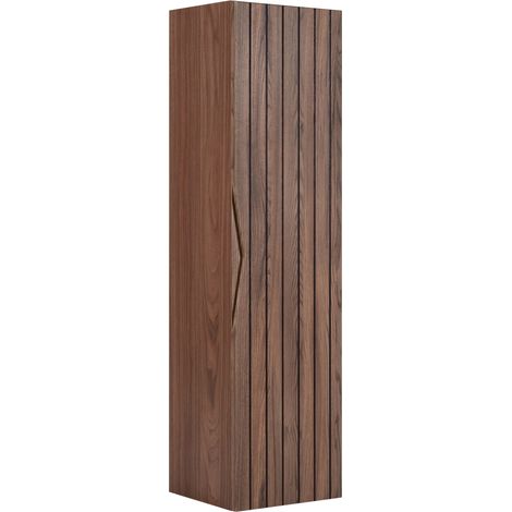 Colonne de salle de bain suspendu STELLA coloris noyer 35 x 130 cm
