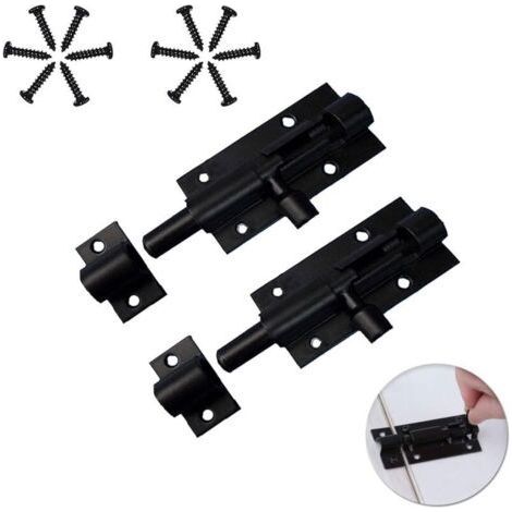 Sliding Latch, Slide Bolt, Door Lock Bolts, Door Latch, Sliding Door Latch, Door Lock, Slide Bolt with Screws, 2 Pieces, (6.3 2.5cm) (1/5)
