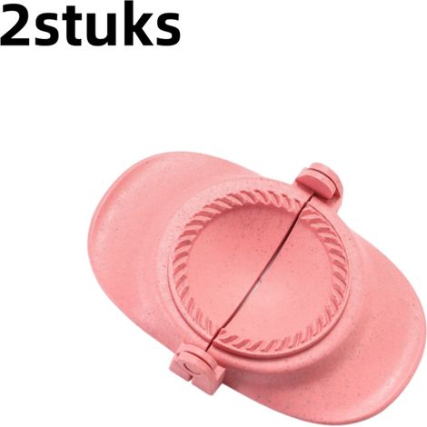 Lot de 2 moules à raviolis, outil de façonnage manuel pour pâte à raviolis, pince à raviolis, rose (1/5)