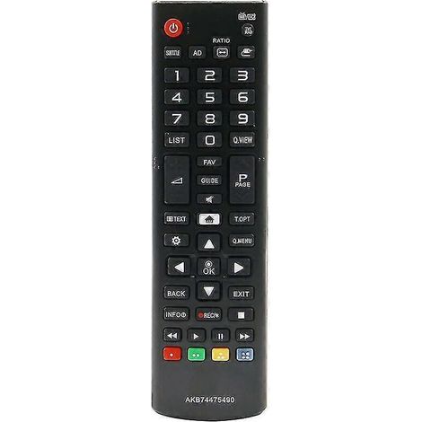Telecomando universale compatibile con TV LG modelli 32LH510U, 32LH513U, 32LH519U, 32LH530V, 43LH510V, 43LH513V, 43LH541V, 49LH513V e 49LH520V – Sostituisce AKB74475490