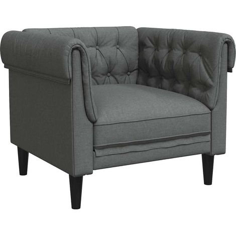 Sofá Gris oscuro 78,5 x 74,5 x 74,5 cm Poliéster vidaXL