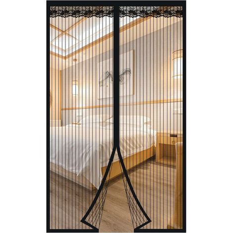 Porte Moustiquaire Aimantée, 90x200cm Porte De Balcon Aimantée Rideau Anti-Mouches Sans Perçage, Rideau Anti-Insectes, Porte Moustiquaire, Portes Battantes Pour Porte Patio Salon (1/4)