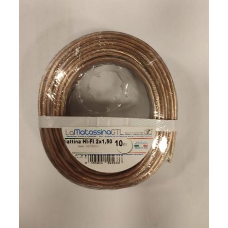 Cavo piattina 2x1,5 go-at topline m03vhh2x1,5ts10-10metri-trasparente