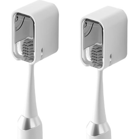 Pièces Porte Brosse à Dents Mural avec Couvercle, Support Brosse à Dent Anti-Poussière Auto-Adhésif, (1/5)