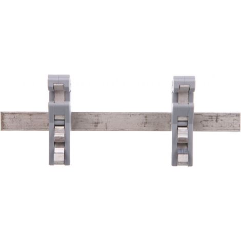 Binario in rame 10x3 mm, lunghezza 125 mm, attacco TH35 per morsetti per schermo 790-115