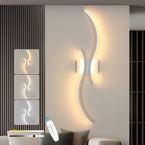 Applique Murale Dimmable, 80CM 32W 3600LM 3000K-6500K, Blanc (1/5)