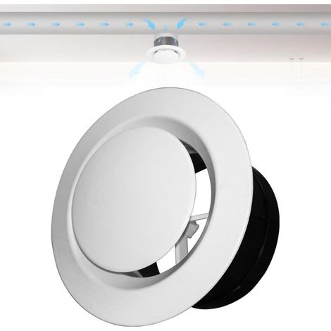 Einstellbare Lüftungskanal-Abdeckung 75 mm, Luftventil, Kunststoff-Luftklappe, für Badezimmer und Küche (1/5)