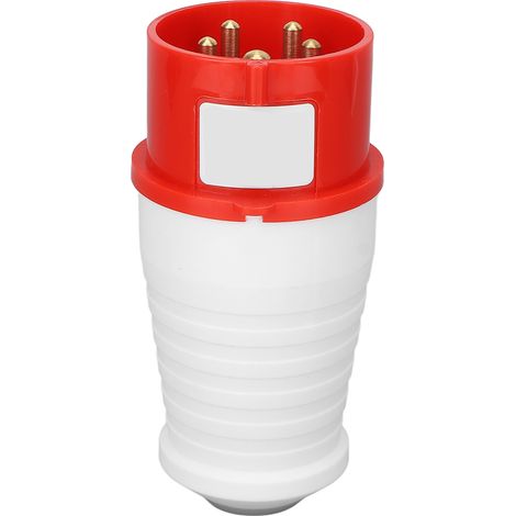 Prise industrielle IP44 étanche 5 broches mâle CEE rouge 16A 220‑380V pour camping-cars et caravanes (1/5)