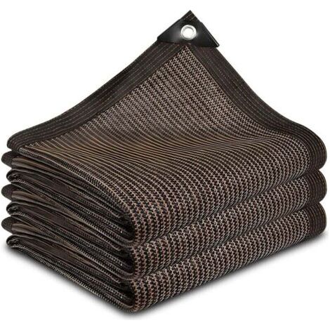 Filet D'Ombrage, 90% Tissu Ombrage Pergola Filet D'ombrage Extérieur, Filet Protection Solaire Tissu D'ombrage pour Pergola, Terrasse, Serre, Poulailler, Plantes - Marron (4x6m) (1/4)