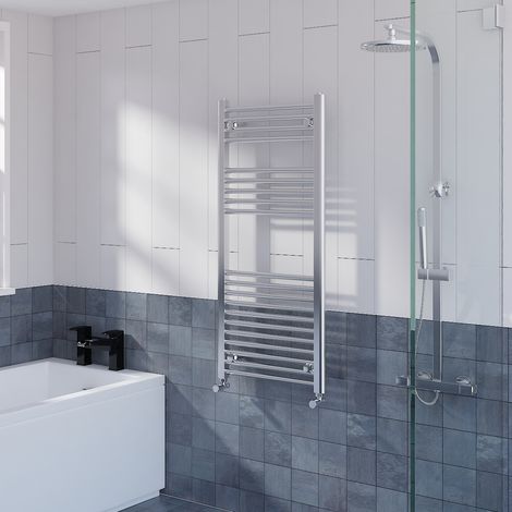 Straight Heated Towel Rail Bathroom Warmer Chrome 1100x500mm (1/5)