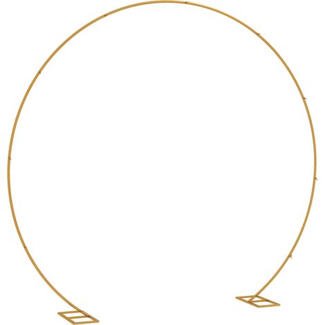Arche de jardin en acier doré, idéale pour les ballons et les plantes grimpantes lors de cérémonies, anniversaires et autres événements. (1/5)