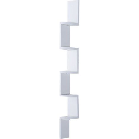 Etagère d'Angle Murale en MDF Blanc (1/5)