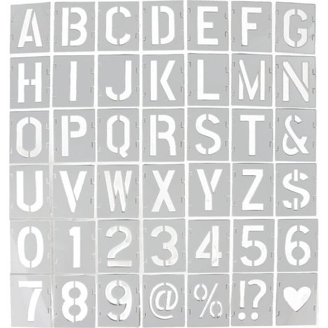 Pochoir à lettres 42 pièces pour peinture en aérosol, dessin coloré et projets DIY