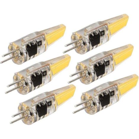 Lot de 6 Ampoules LED G4 COB 6W 500LM en Gel de Silice, Lampes Économie d'Énergie pour Plafonnier, Lampe Murale, Lampe de Table 220V (1/4)