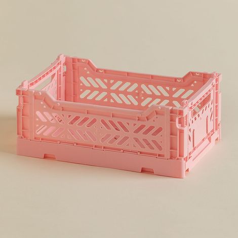 Boîte Pliable et Empilable en Plastique Doli SKLUM Rose 26 cm