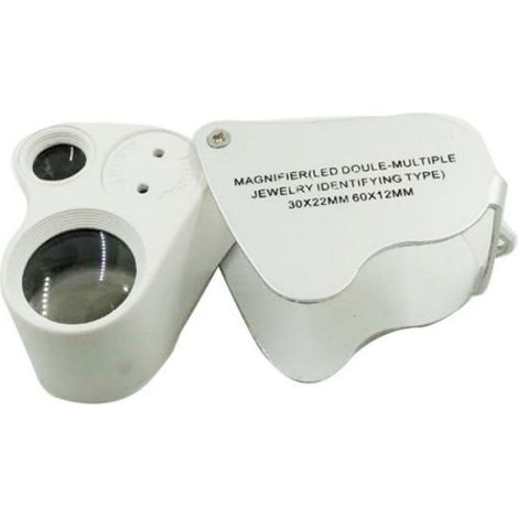 Loupe bijoutier LED 30x60x avec éclairage intégré – Précision & clarté pour professionnels (1/4)