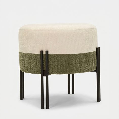 Pouf rotondo imbottito moderno in poliestere Tedy Tonal Accent (1/4)