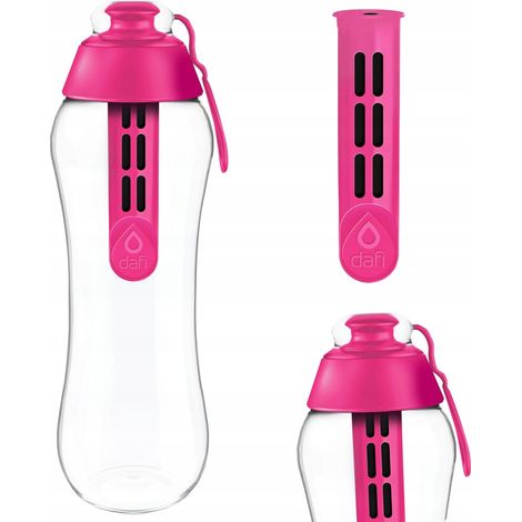 Gourde filtrante Dafi rose 0,3 l + filtre (1/3)