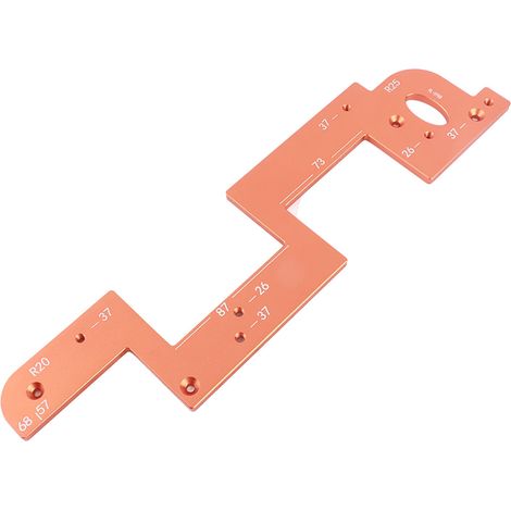 Gabarit de positionnement pour rainures de porte d'armoire, antidérapant et facile à utiliser, pour le travail du bois, 6 mm / 0,24 po (1/5)