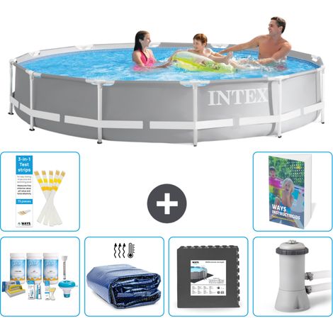 Prism Frame Pool Rund - 366x76 cm - 7-teilig S59
