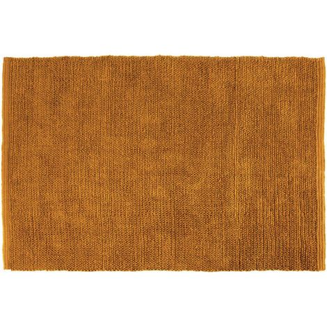 VIVARAISE - Tapis Elios en jute - 120 x 170 cm, couleur moutarde