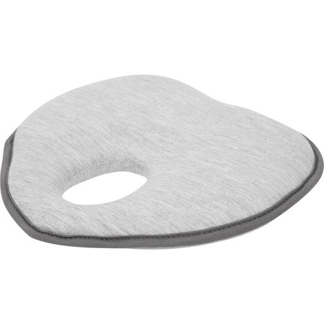 Oreiller bébé anti-roulis forme cœur, soutien cervical nouveau-né gris, protection crâne, coussin modelage tête (1/5)