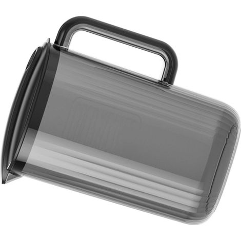 Carafe à eau froide grande capacité en plastique simple pour la maison, ensemble de tasses transparentes résistantes aux hautes températures, carafe à jus pour réfrigérateur, carafe noire simple + 4 t (1/4)