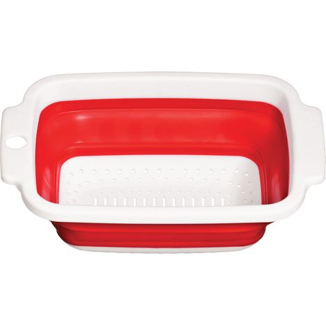 Premier Housewares Zing Red and White Collapsible Colander (1/3)