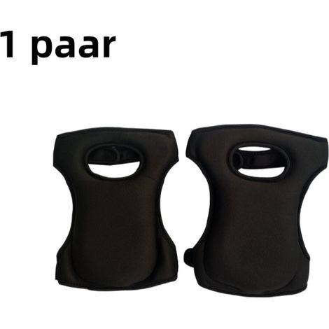 paire - Genouillères de jardin - Adaptées au désherbage, au jardinage, à la sécurité au travail et aux travaux ménagers - Genouillères de protection élastiques en mousse - Noires (1/5)