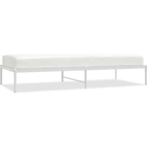 Cadre de lit métal blanc 90x200 (1/5)