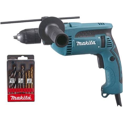 Trapano a percussione MAKITA Ø 13 mm 680W + set di punte in omaggio - HP1641K1X