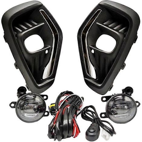Conjunto de luces antibrouillard delante de LED para Ford Escape 2023-2024: caché, fascia de cableado y parrilla. (1/5)
