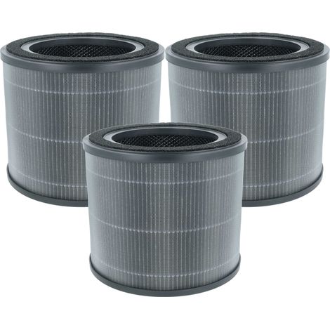 vhbw 3x H13 Filter kompatibel mit Grundig AirExpect, TL2713, AirExtend Luftreiniger - Ersatz-Filter mit integriertem Aktivkohle-Filter