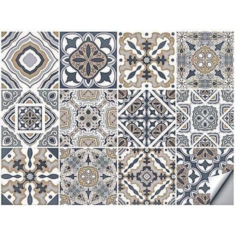 Stickers Carreaux Muraux 15x15cm, Lot de 12 Crédence Adhésive Auto-Adhésif pour Décoration Cuisine et Salle de Bain (1/4)