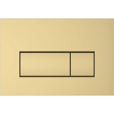 Vitra Loop Square Dual Flush Plate - Soft Gold