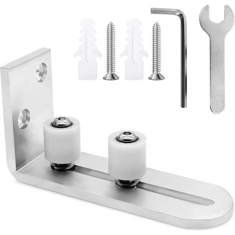 Guide Rail Kit, Carbon Steel, Nylon Rollers, Interior Sliding Door (1/5)