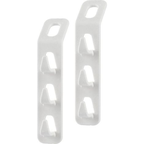 TRADE SHOP - Set 2 Pz Connettori Appendiabiti Salvaspazio Per Armadio Grucce A 3 Ganci 87356 -