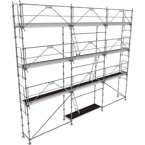 Lot Echafaudage fixe de façade R200 Progress First 80 m² (FUSIO) Tubesca Comabi (1/5)
