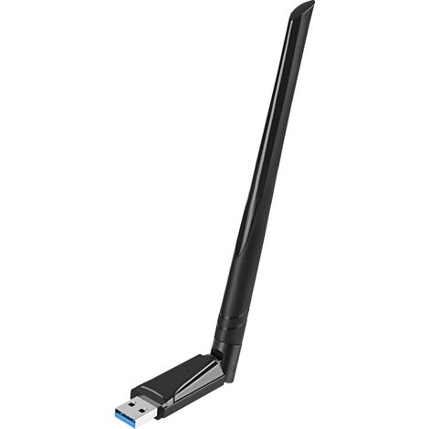 Adaptateur WiFi USB 3.0 1300Mbps Double Bande Antenne Gain Élevé Installation Facile Sécurité Maximale pour Bureau et Voyage (1/5)