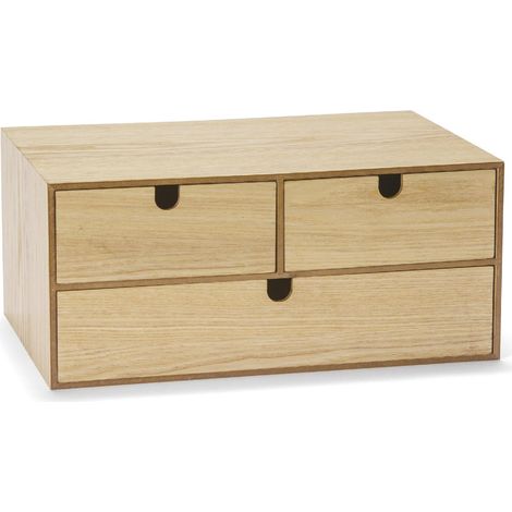 ANDREA HOUSE PA21005 Organizador Madera Sauce 3 Caja 38x25x17 CM - ref: PA21005