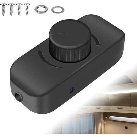 Variateur de Lumiere LED, 12-24 V Variateur pour lampes LED variateur Rotatif Dimmer Interrupteurs et Variateurs d'intensité Pour lampe led et halogène à intensité variable (1/5)