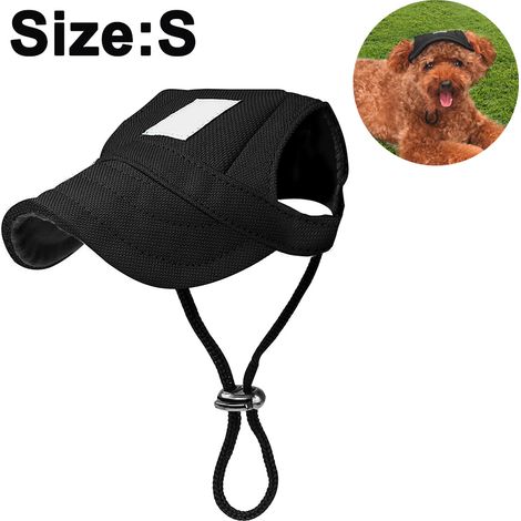 Casquette de baseball pour chiens et chats, casquette de sport pour animaux de compagnie avec visière, trous pour les oreilles et mentonnière, accessoire de protection pour animaux domestiques (1/5)