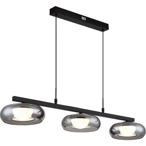 Suspension, applique, plafonnier, LED, métal, noir, fumé, H 120 cm (1/5)