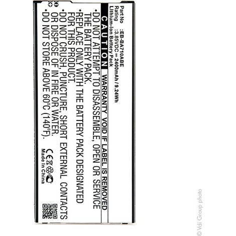 NX - Batterie téléphone, smartphone, GSM pour Samsung 3.85V 2400mAh - EB-BA710ABEEBBA71