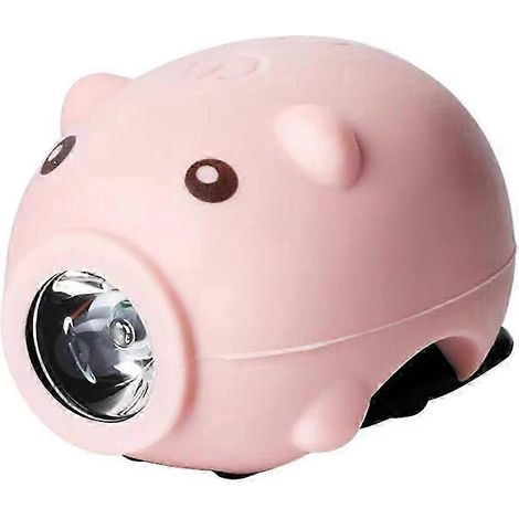 Éclairage vélo enfant en forme de cochon, accessoire de vélo rechargeable USB-C, éclairage avant cochon B fdq (1/5)