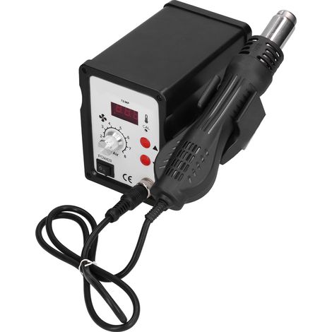 Station de soudage et de dessoudage à air chaud, avec affichage numérique réglable, 700 W, 858DEU, prise standard européenne, 250 V.