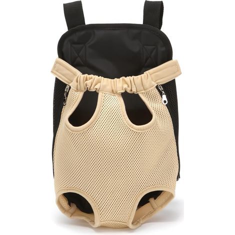 Haustierrucksack, verstellbarer Haustierrucksack, Hunde-Reisetasche, Haustiertransportbox mit Belüftungsdesign (M, Hellgelb) (1/5)