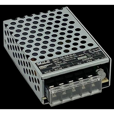 MRS-25-12-HC: MRS-25-12-HC: GLP: Alimentatore incapsulato 12V/2.1A/25.2W, Uin = 85-305VAC / 100-430VDC, Coperchio per i terminali...