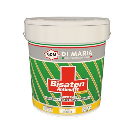 IDROPITTURA BISATEN 2000 SUPER COPRENTE ANTIMUFFA CERTIFICATA LT13 BIANCO MUFFA