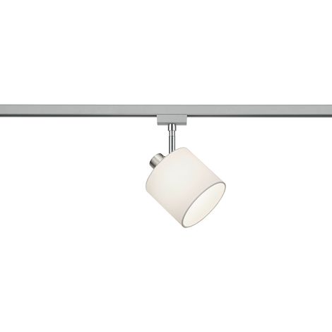 DUOLINE TOMMY SPOT ORIENTABILE PARALUME BIANCO D. 12CM PER SISTEMA BINARIO 1 LUCE ATTACCO E14 (1/2)